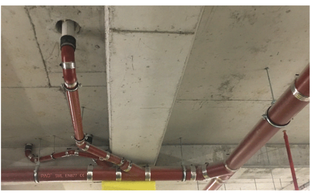 نمونه نصب لوله چدنی با اتصال KONFIX - PAG